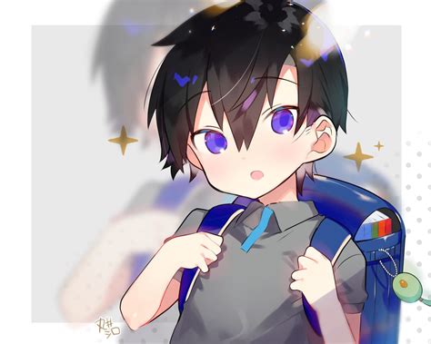 Anime Boy Child With Black Hair