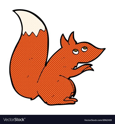 Comic cartoon red squirrel Royalty Free Vector Image