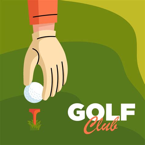 illustration poster design of a golfer's hand using a glove who is