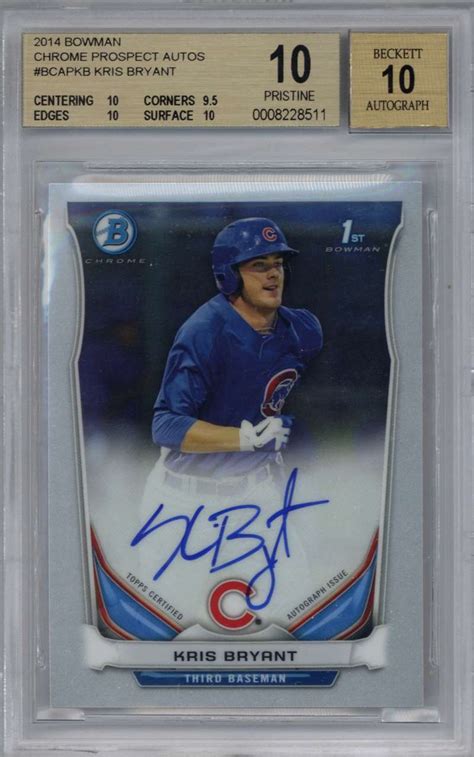 Lot Detail Kris Bryant Signed Bowman Chrome Prospect Autographs