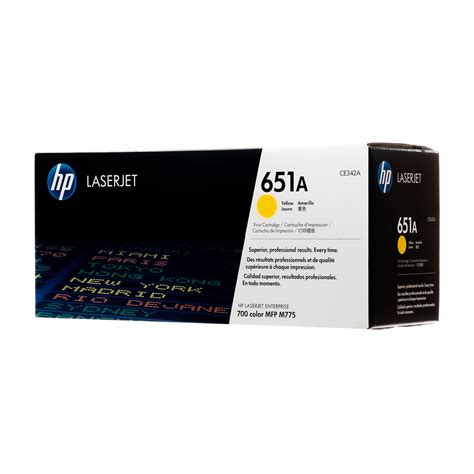 Original Hp 651a Yellow Laserjet Toner Cartridge Ce342a