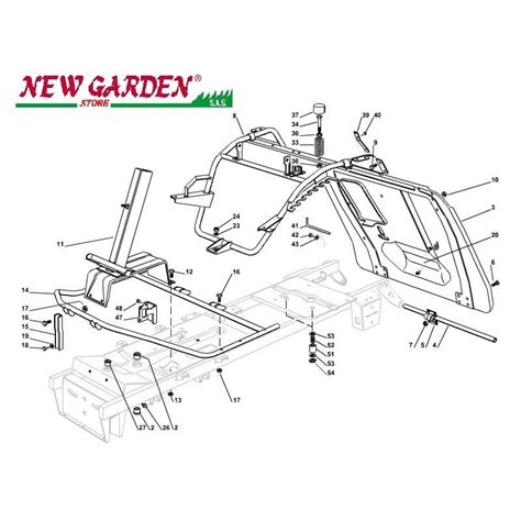 Vue éclatée châssis 72cm XF135HD tracteur de pelouse CASTELGARDEN 2