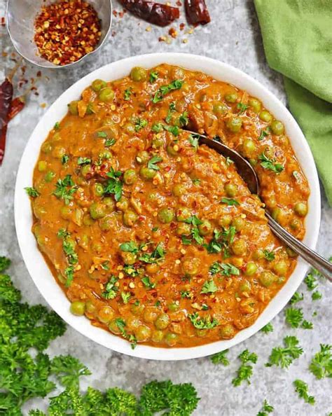green pea curry recipe  frozen green peas savory spin