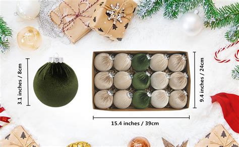 Amazon Velvet Christmas Ornaments Balls Pcs Inches Cm