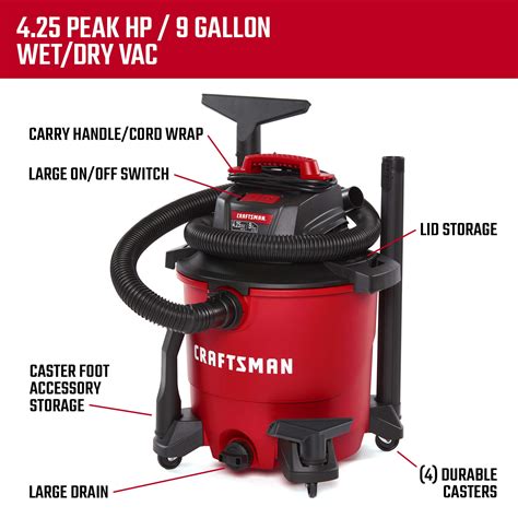 Craftsman Gallon Peak Hp Wet Dry Vac Gadgetar Hot Sex Picture