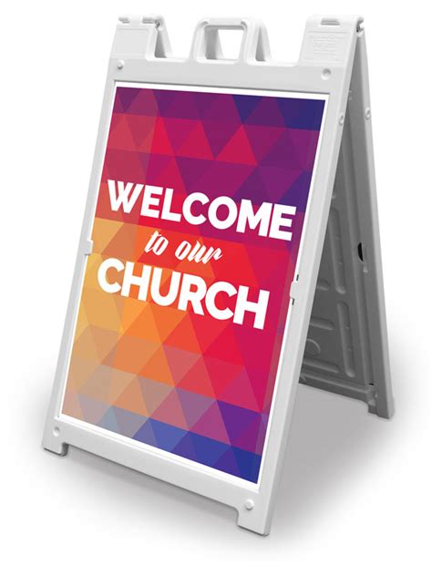 Geometric Bold Welcome To Our Church Banner - Church Banners - Outreach Marketing