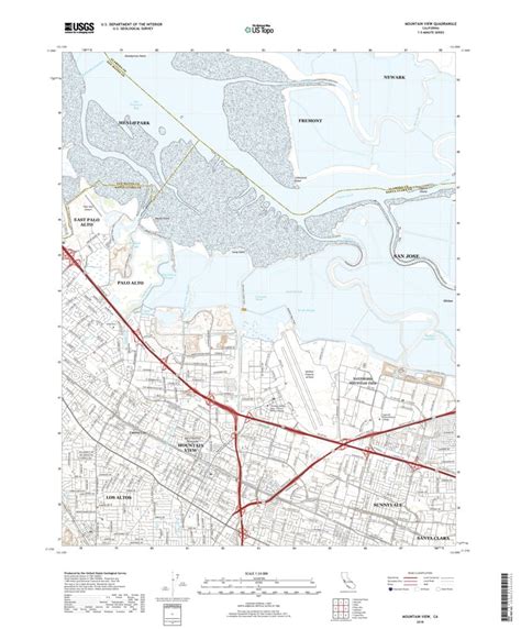 Mountain View, CA (2018, 24000-Scale) Map by United States Geological ...