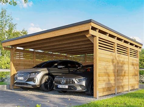 Carport Bois Castellane X Panneau De Fond Et Lat Raux Int Gr S