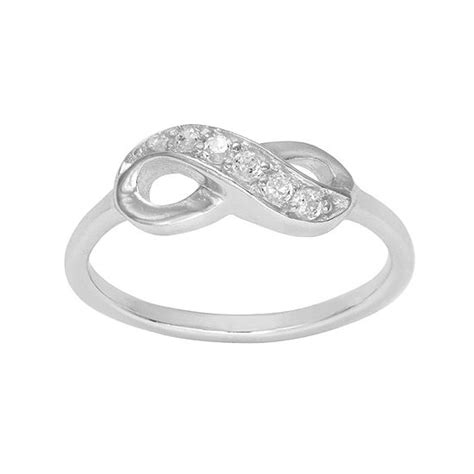 Itsy Bitsy Sterling Silver Crystal Infinity Ring Jcpenney