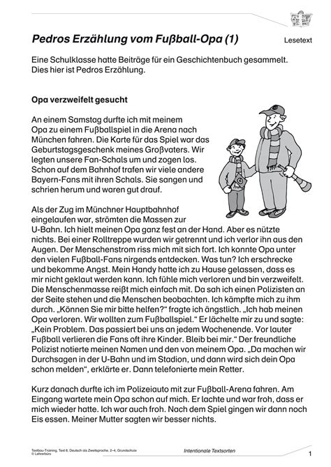 Lesetexte 4 Klasse Zum Ausdrucken