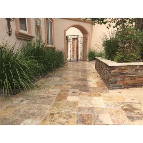 Scabos Travertine 12x12 3cm Tumbled Paver