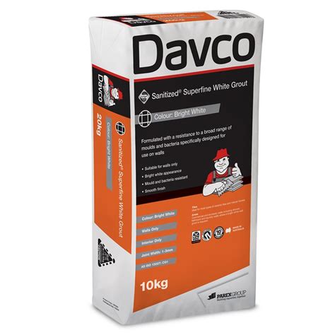 Davco 10kg Bright White Superfine Grout Bunnings Warehouse