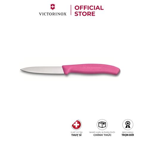 Dao bếp Victorinox Paring Knives 10cm màu hồng 6 7706 L115 lưỡi thẳng