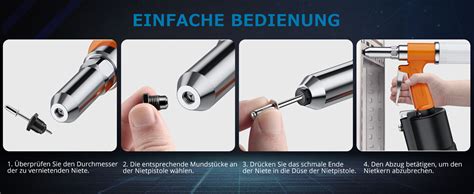 Autoutlet Druckluft Blindnietpistole Kit Premium Nietpistole Werkzeug