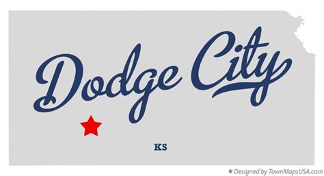 Map of Dodge City, KS, Kansas