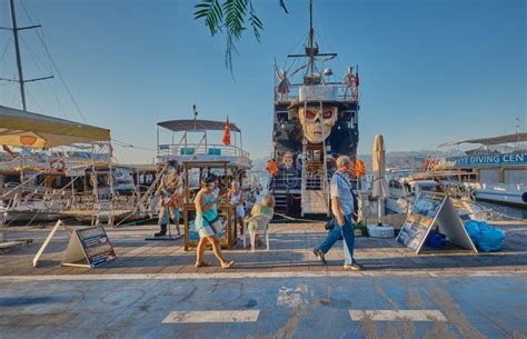 Fethiye Old Marina In Fethiye Mu La Turkey Daylight View Showing