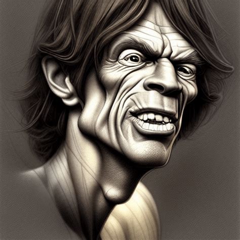 Milt Kahl Pencil Sketch Of Mick Jagger Creative Fabrica