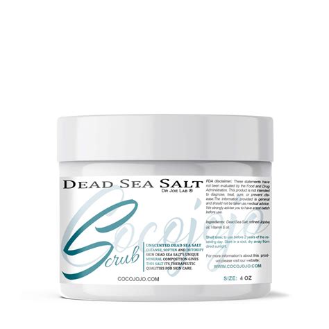 Unscented Dead Sea Salt Scrub Cocojojo