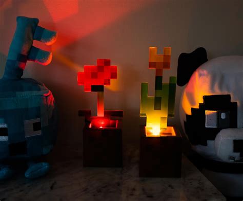 Minecraft Multi Poppy Flower Pot Light Set Of 2 Free Shipping