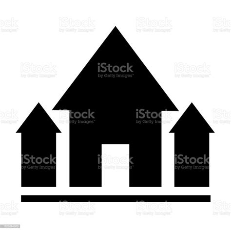 Rising Real Estate Prices Icon House Up Arrow Prices Up Isolated Vector