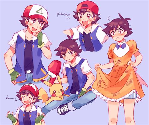 Safebooru 1boy Ash Ketchum Ashley Pokemon Backwards Hat Bangs Baseball Cap Belt Black Shirt