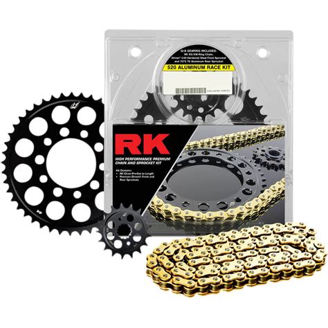 Rk Aluminum Race Chain And Sprocket Kit X Ring Chains Chains