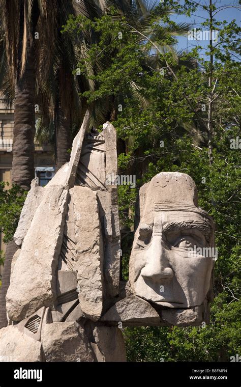 Sculpture Plaza de Armas Santiago Chile Stock Photo - Alamy