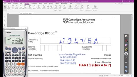 O N Cambridge Igcse Extended Mathematics Oct Nov