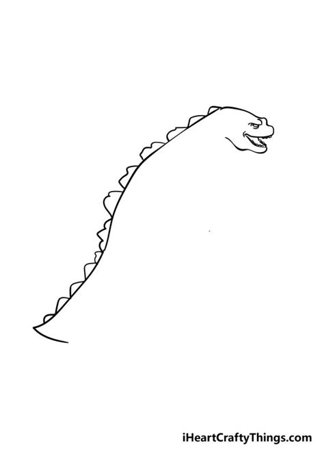 Easy Godzilla Drawing How To Draw Godzilla Step By Step