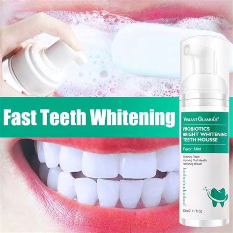 Teeth Whitening Mousse Mint Toothpaste Remove Plaque Stains Oral Odor