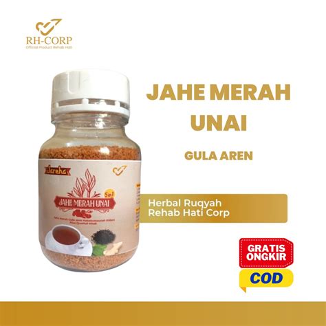 Jual Jahe Merah Unai Bubuk Plus Gula Aren Habbatussauda Bidara Qusthul