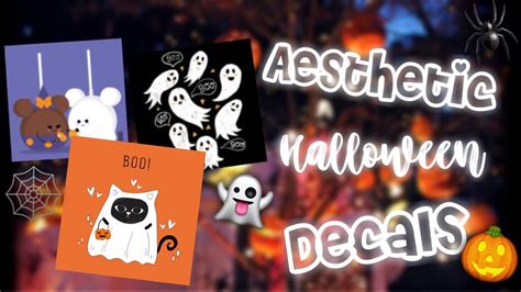 Aesthetic Halloween Decals Welcome To Bloxburg Kayxllaa Youtube