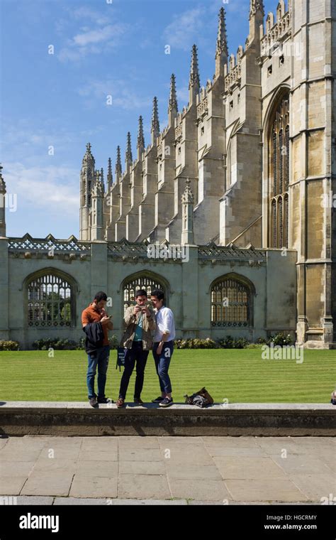 People Outside Kings College Cambridge Stock Photo Alamy