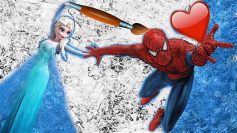 Frozen Elsa Spider Man Coloring Book Valentines Day Pages Video For