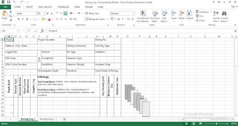 Download Soil boring log template