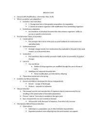 What Is Evolution And Adaptation Biology For Science Major Ii Notes