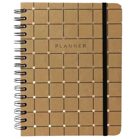 Planner Permanente Semanal Wire O Kraft Notas Linha E Ponto A5 CICERO