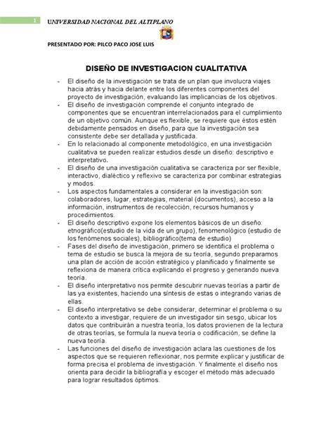 Diseño De Investigacion Cualitativa Pdf Diseño Teoría