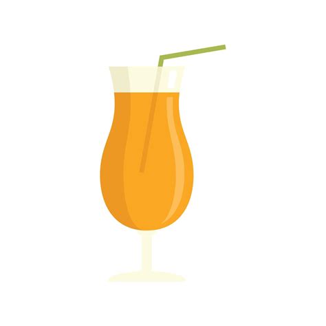 Orange Juice Glass Icon Flat Isolated Vector 14985862 Vector Art At Vecteezy