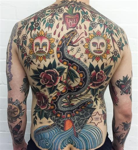 Contemporary Tattooing On Instagram Stunning Back Piece By Sam