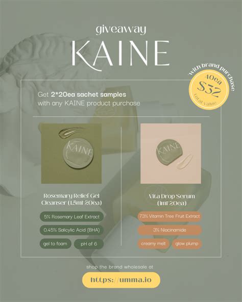 Your Next Vegan Skincare Crave, KAINE Wholesale | UMMA