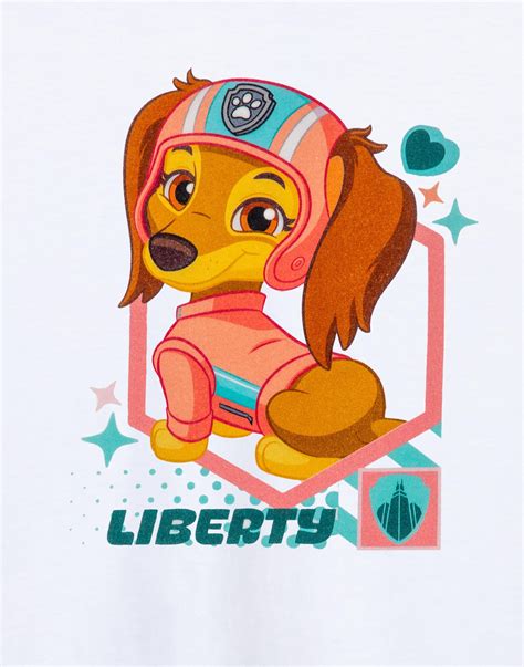 Paw Patrol Liberty Girls White Short Sleeved T Shirt Paw Patrol