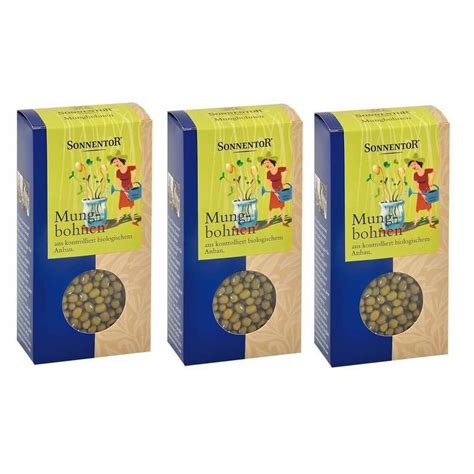 Sonnentor Mungbohnen KbA 3er Pack 3 X 120 G Bio Amazon De