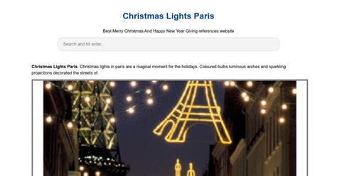 Christmas Lights Paris