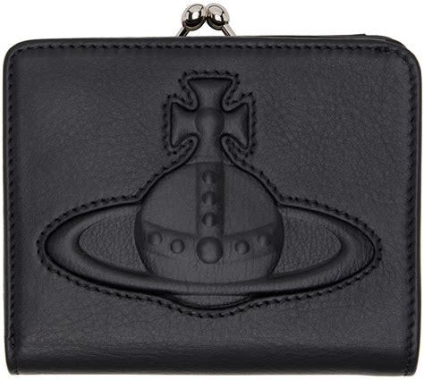 Vivienne Westwood Black Injected Orb Wallet SSENSE UK