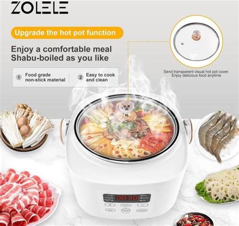 Zolele 3l Low Sugar Rice Cooker Multi Functional And Intelligent Control Design 3l Capacity