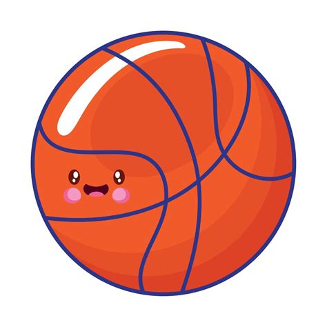 Basketball Sport Balloon Kawaii 10479521 Vector Art At Vecteezy