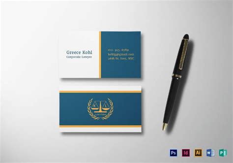 17+ Lawyer Business Card Designs & Templates - PSD, AI, Illustrator