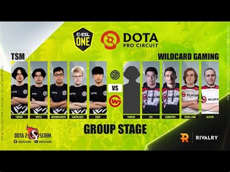 TSM Vs Wildcard Gaming DPC NA 2021 22 Tour 2 Division I Group