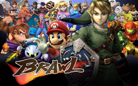 Bros Hd Smash Art Brawl Super Smash Bros Brawl P X Mario